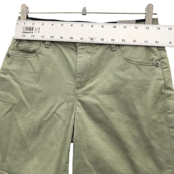 NEW WIT & WISDOM 'Ab'solution Green Mid-Ris. Stretch Twill Shorts Sz 2 NWOT 0023 - Picture 8 of 11